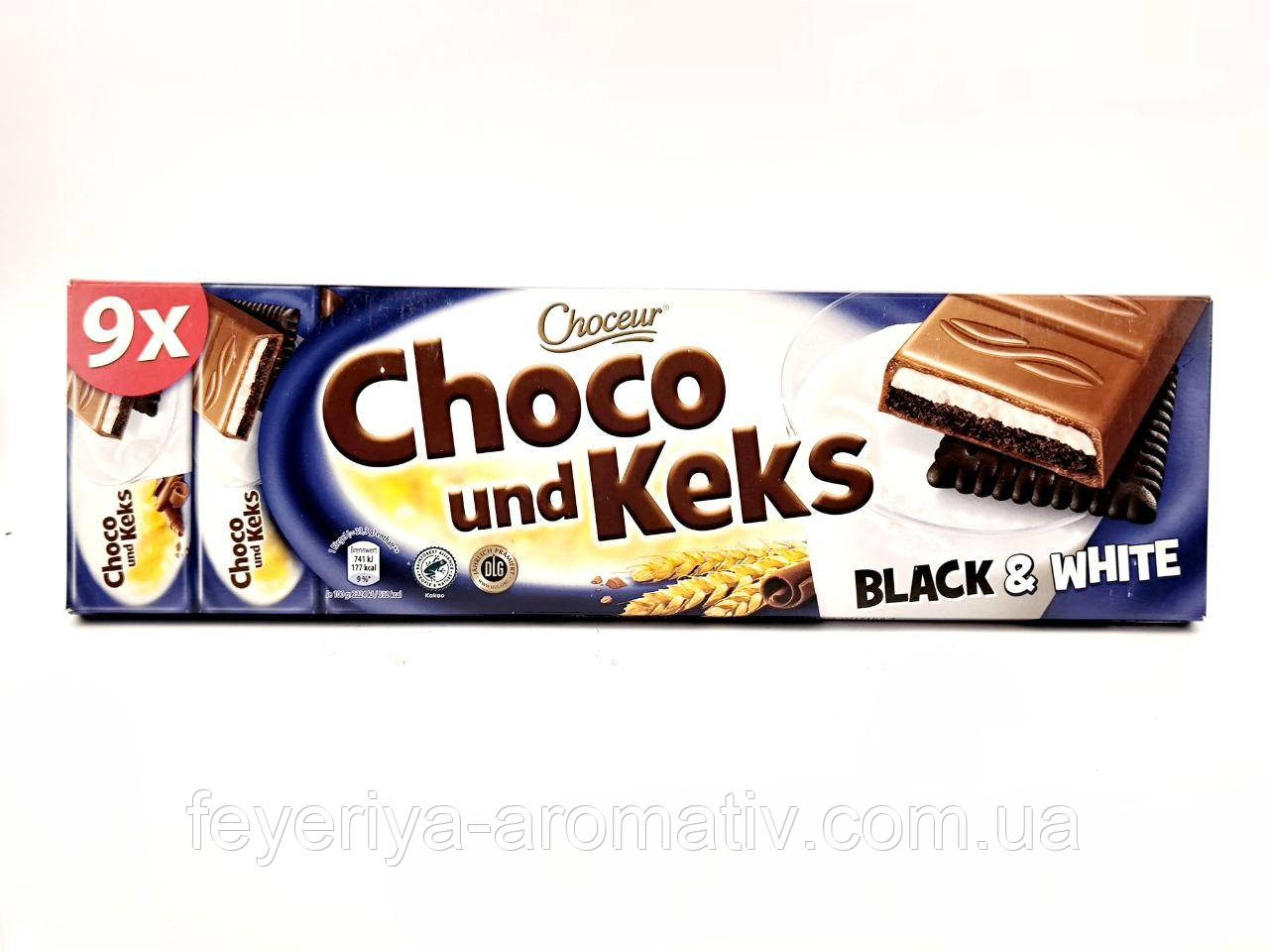 Шоколад Choceur Choco und Keks black&white 300гр (Німеччина)