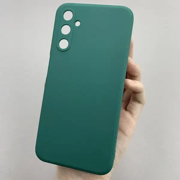 Чохол Silicone Case Samsung Galaxy A24 Темно-зелений, фото 1