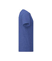 Синя Меланжева футболка чоловіча полегшена Iconic Fruit of the loom, фото 3