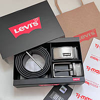 Двосторонній ремінь з двома пряжками в подарунковій упаковці Levis (516)