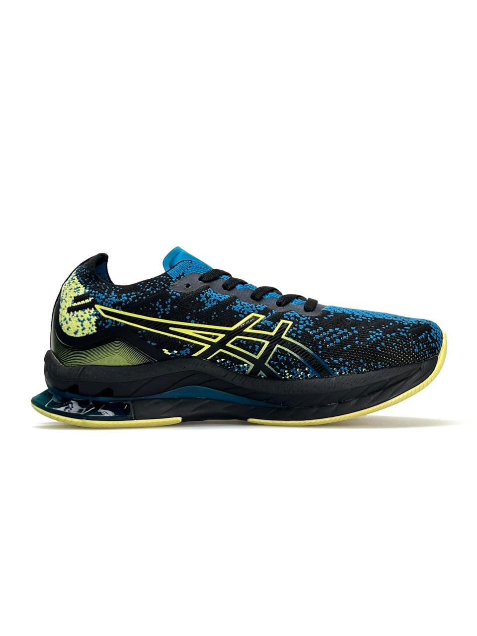 Чоловічі текстильні кросівки ASICS Gel-Kinsei Blast Black Yellow, чоловічі кеди Асикс чорні 41