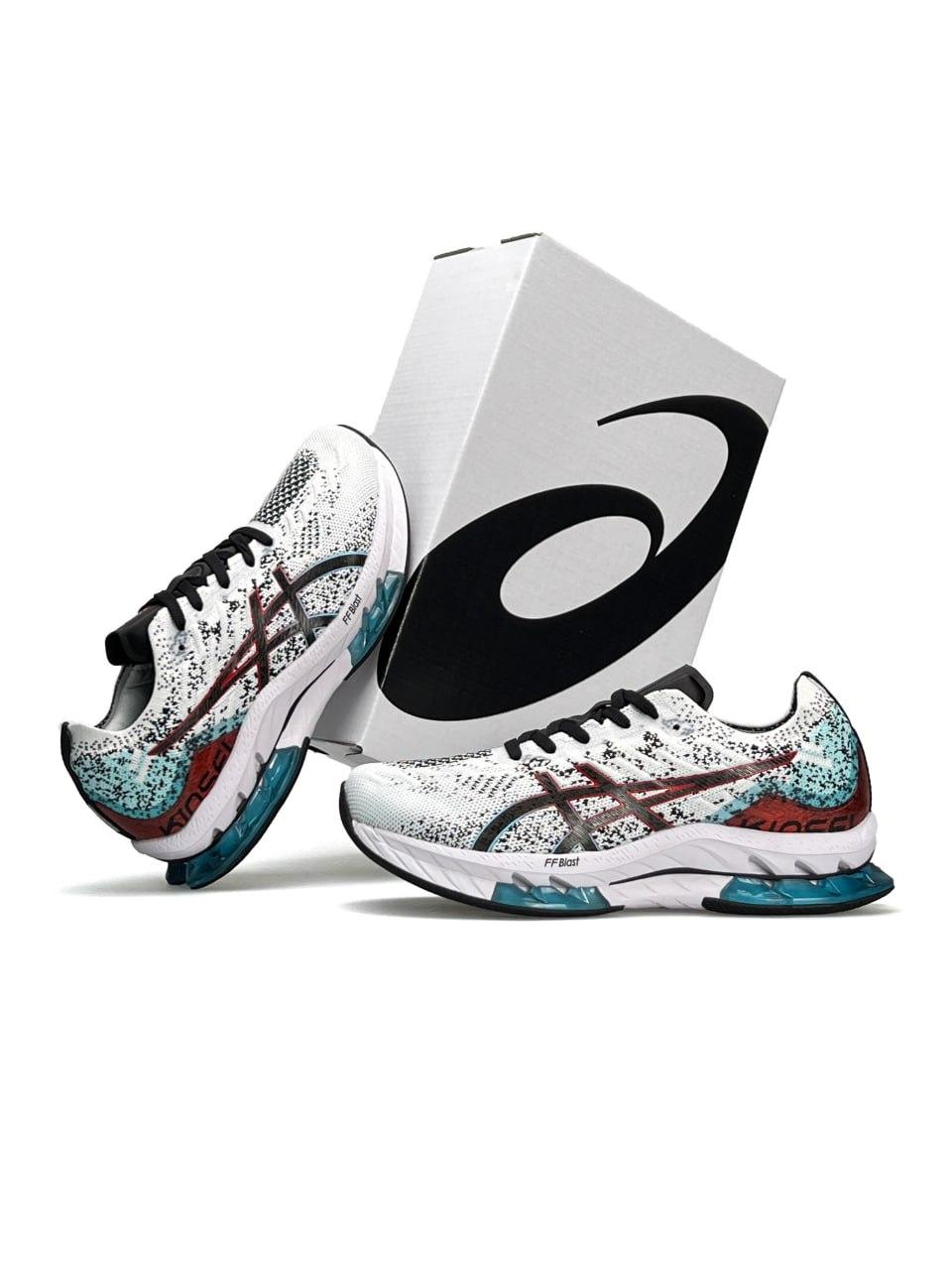 Чоловічі текстильні кросівки ASICS Gel-Kinsei Blast White, чоловічі кеди Асикс білі. Чоловіче взуття