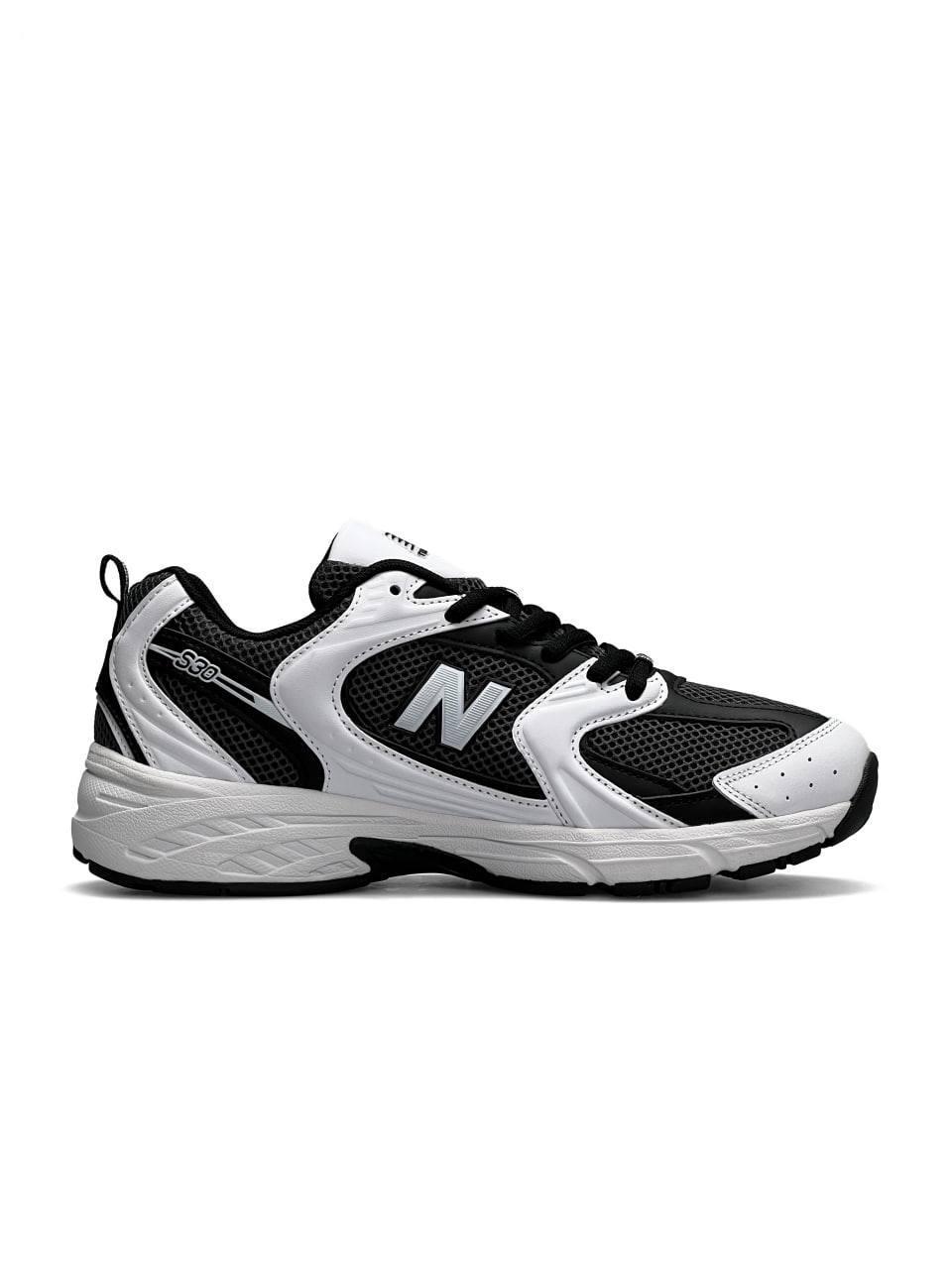 Чоловічі кросівки шкіряні сітка New Balance 530 White Gray, чоловічі кеди Нью Беланс білі 41