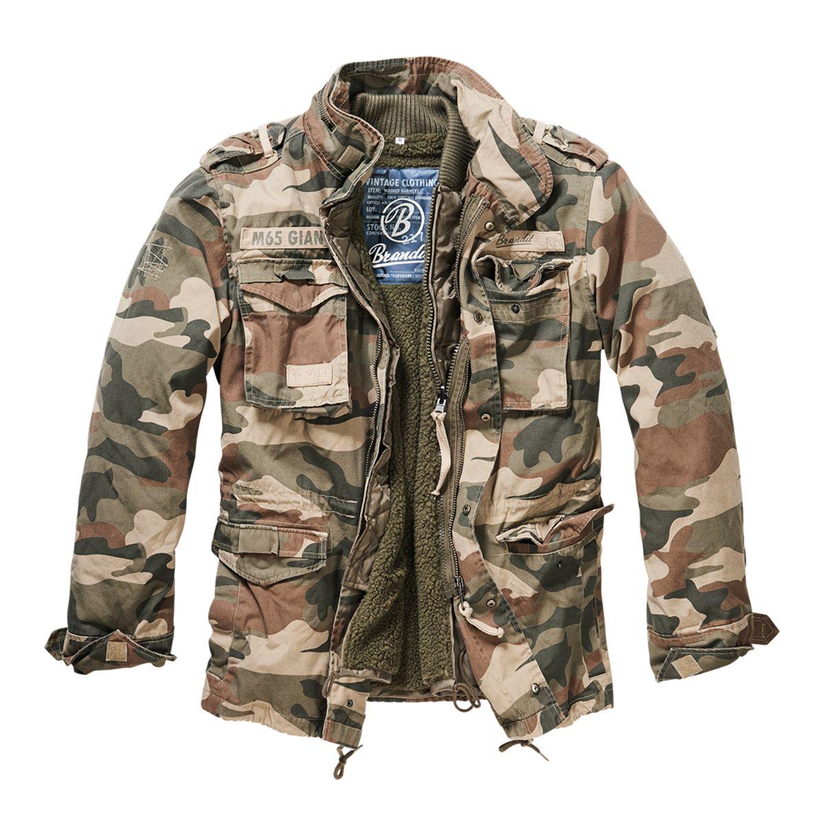 Куртка Brandit M-65 Giant LT WOODLAND XL Камуфльований (3101.107)
