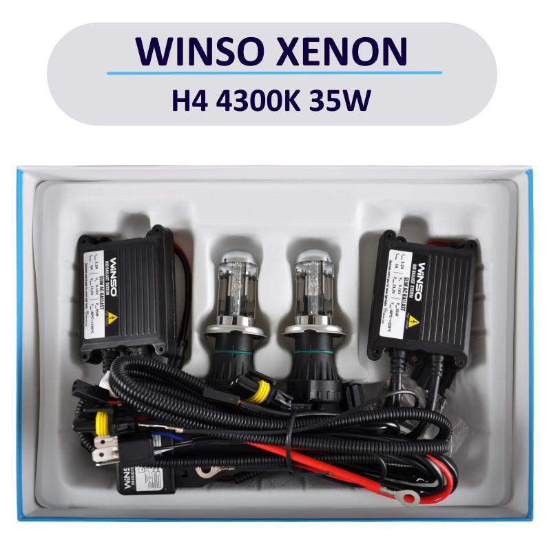 Повний комплект автомобілого ксенона WINSO XENON SET H4 bi-xenon 4300K лампочки+блоки