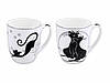 Подарунковий набір з 2-ох кружок фарфорових Carmani Crazy cats, 440 мл (017-2603), фото 2