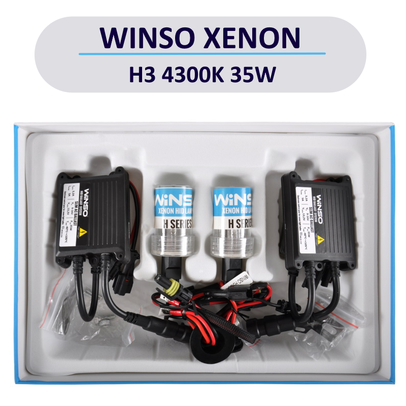Повний комплект автомобілого ксенона WINSO XENON SET H3 4300K лампочки+блоки
