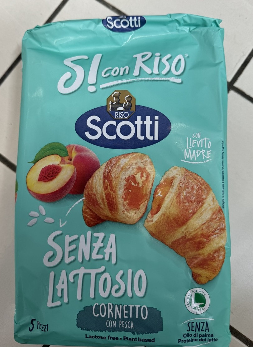 Круасани без лактози з персиковим джемом Scotti 5 штук