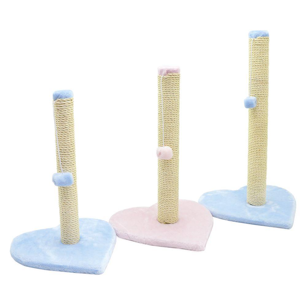 Кругла дряпка Гламур для кішок з підставкою у вигляді сердечка (стовпчик - сезаль; 33 х 33 х 47 см), Лорі