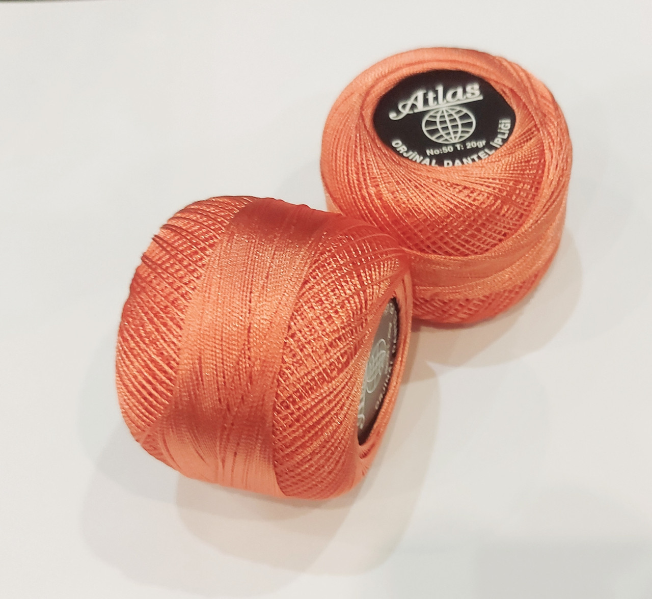 Нитки ирис полиэстер (поліестер, штучний шовк) типу Ірис ( Iris )  20 грам. Оранжево- персиковий