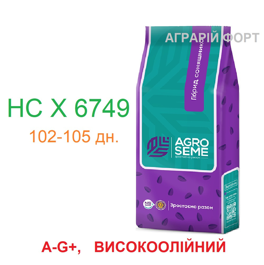 НС-Х-6749. Насіння соняшнику під Гранстар. AGRO SEME