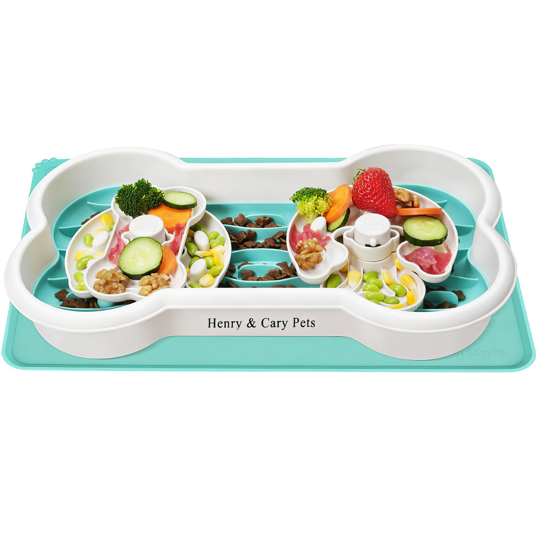Годівля для собак із захистом від задухи з силіконовим килимком Henry & Cary Pets Миска для повільної подачі їжі, фото 1
