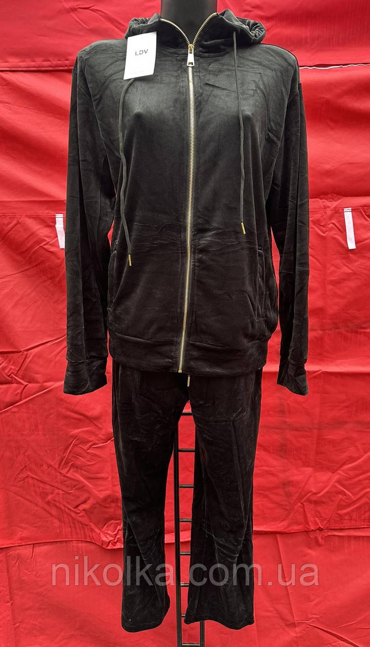 Велюровий жіночий костюм-двійка оптом, XL-5XL рр., арт. Si-YRM1301, фото 1