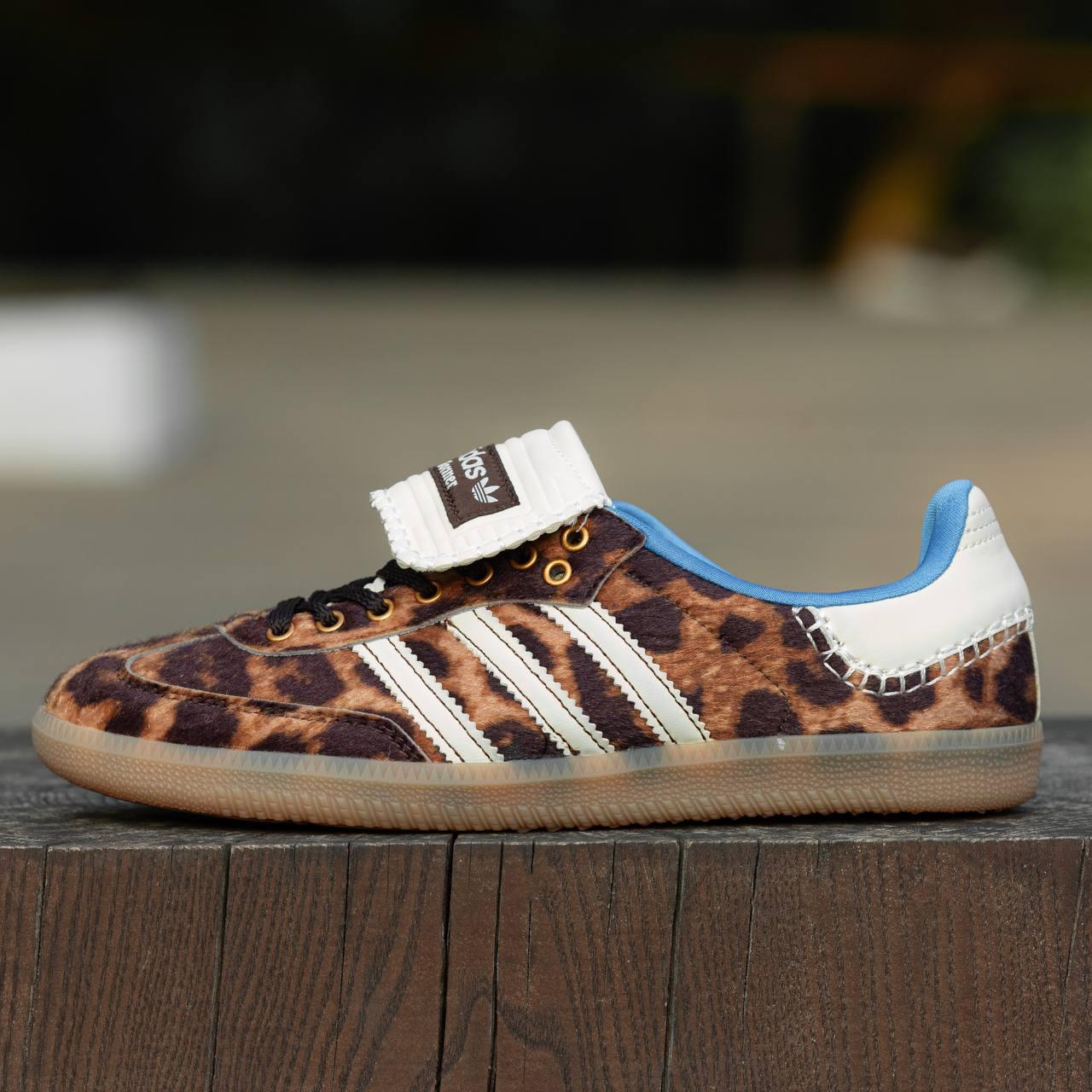 Жіночі Кросівки Adidas Samba x Wales Bonner Leopard Brown / Адідас Самба Уельс Боннер