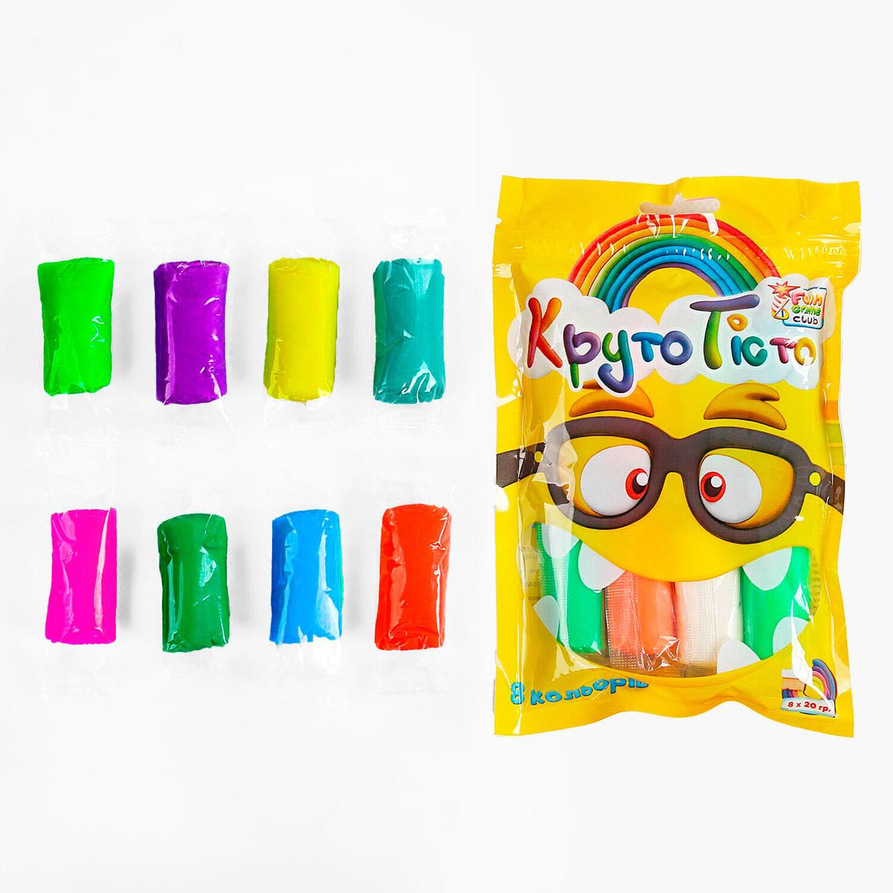 Набір тіста для ліплення "Круто Тісто" (8 кольорів у пакеті) | 4FUN Game club 56091