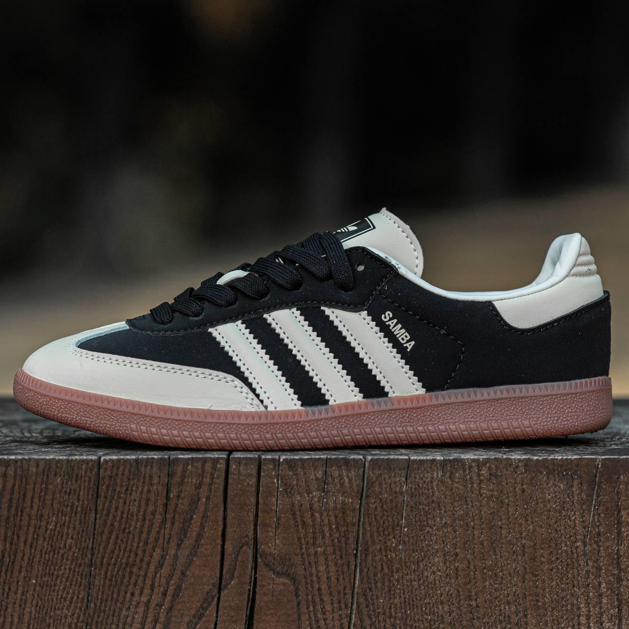 Кросівки Adidas Samba Black Cream Gum / Адидас Самба Гам