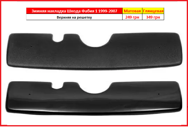 Зимовий захист накладка на решітку Skoda Fabia 1 1999-2007 Шкоду Фабія захист радіатора, фото 1