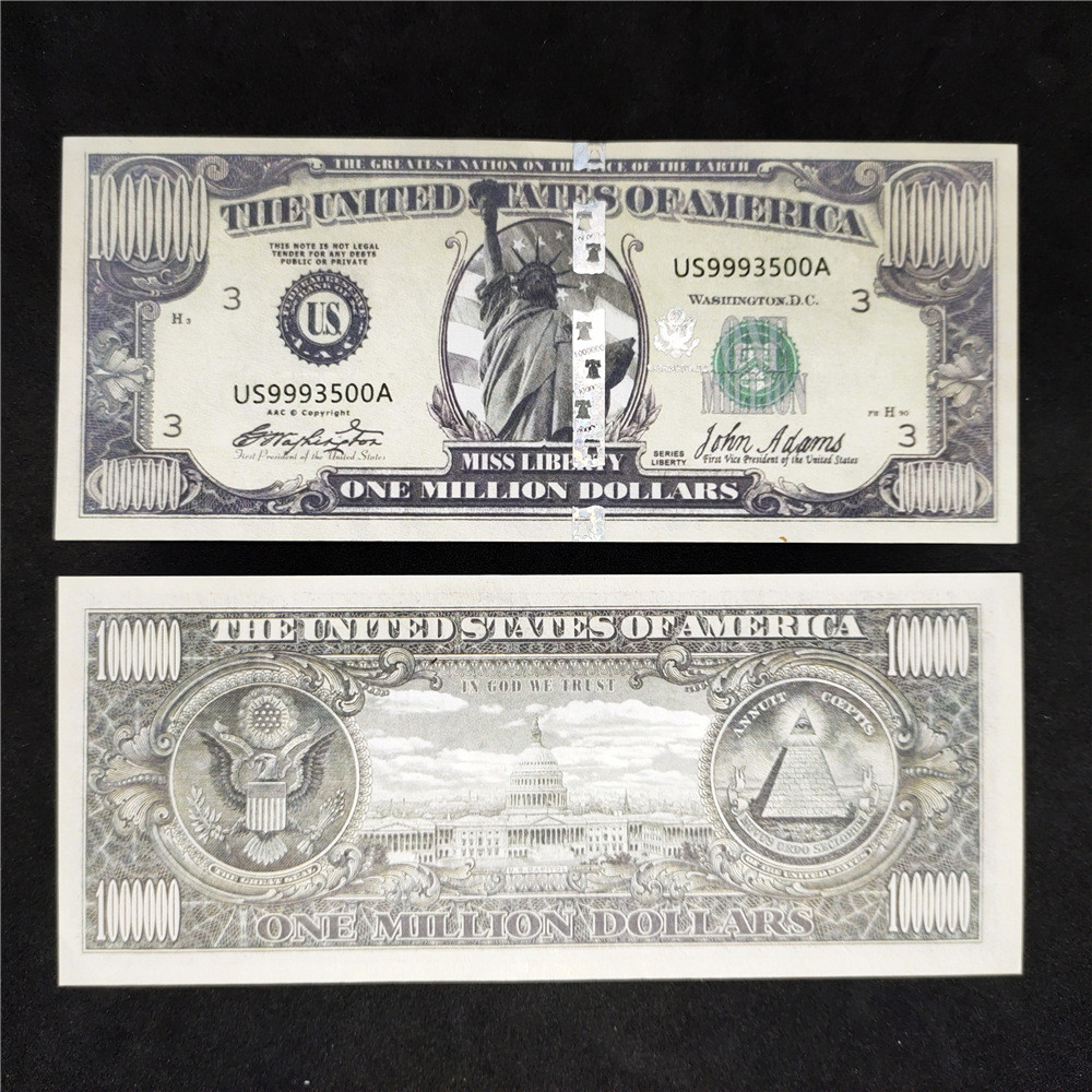 Сувенірна банкнота 1 мільйон доларів США без року (водні знаки), фото 1
