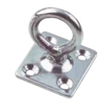 Кільце-вертлюг на квадратній пластині, арт. 839626, неіржавка сталь А2, 6 мм, фото 1