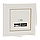 Asfora - double USB charger 2.4 A - cream, фото 7