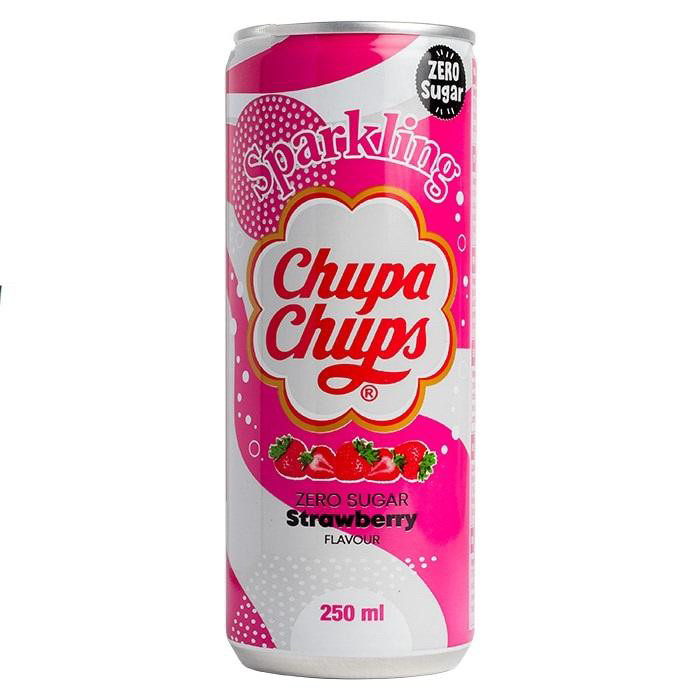 Chupa Chups Strawberry Zero Sugar Зі смаком полуниці без цукру 250ml