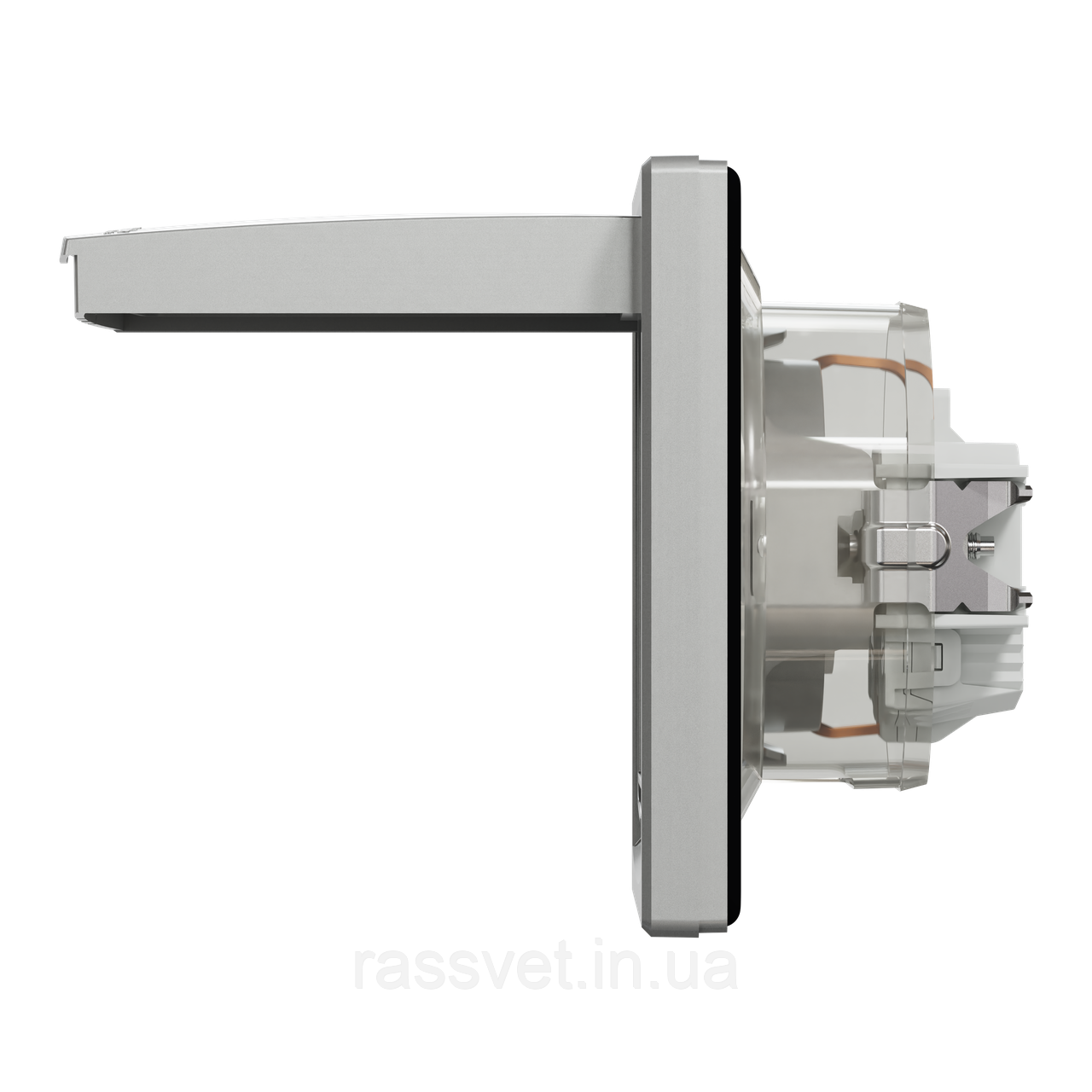 РОЗЕТКА IP44 З КРИШКОЮ, З ЗАЗЕМЛЕННЯМ, З ЗАХИСНИМИ ШТОРКАМИ, АЛЮМІНІЙ ASFORA
