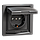 РОЗЕТКА IP44 З КРИШКОЮ, З ЗАЗЕМЛЕННЯМ, З ЗАХИСНИМИ ШТОРКАМИ, АНТРАЦИТ ASFORA, фото 6