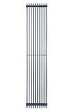 Вертикальний дизайнерський радіатор опалення ARTTIDESIGN Pesaro II10/1800/360/50 сірий матовий, фото 6