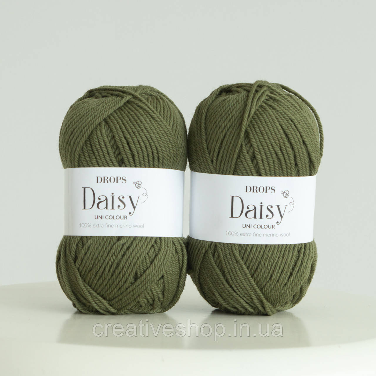 Пряжа Drops Daisy Uni (колір 17 moss green)