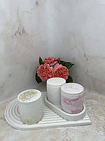 Кашпо з гіпсу з кришкою «Циліндр 155» | Кашпо для свічок