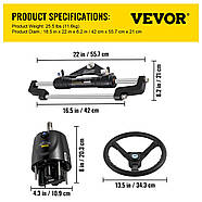 Комплект гідравліки VEVOR для човнового двигуна до 300к.с. (HSX-300HP-B), фото 7