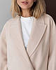 Зимове жіноче тепле пальто з кашеміру молочного кольору, фото 9