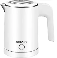 Електрочайник Sokany SK-SH-1077 мінічайник для дому Білий 0.5 л 600вт