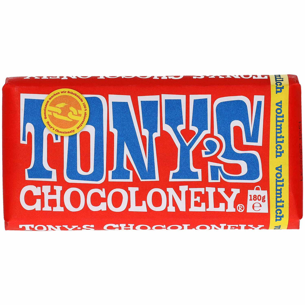 Tony's Chocolonely Vollmilchschokolade Молочний шоколад 180g, фото 1