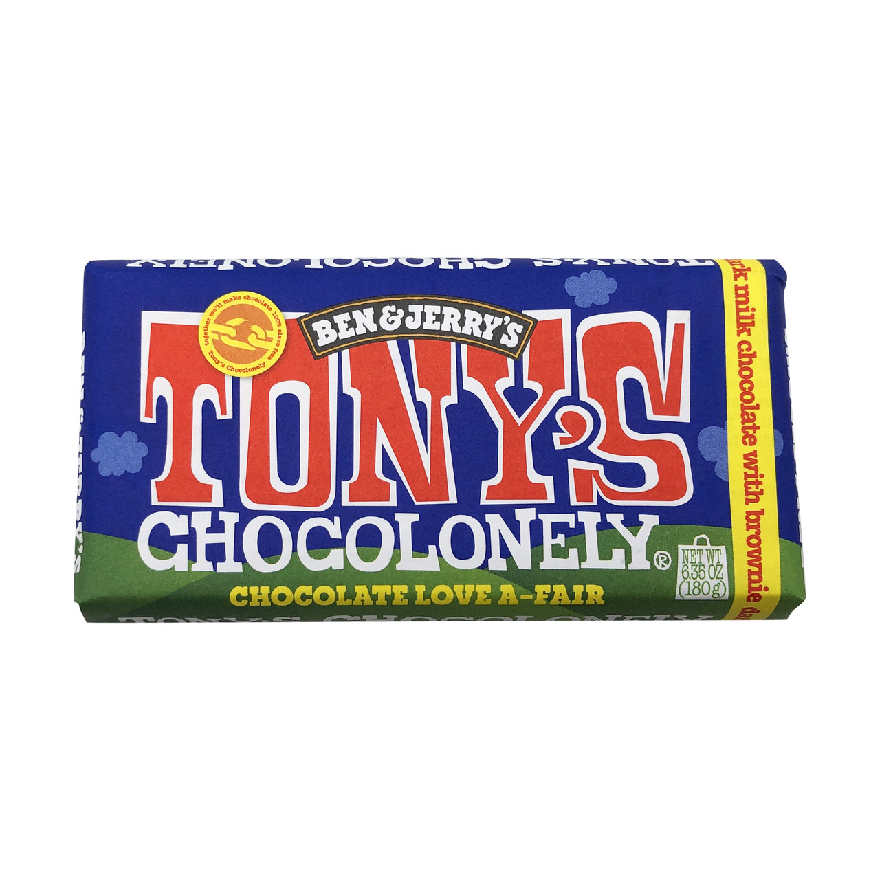 Молочно-чорний шоколад з брауні Tony's Chocolonely Dark Milk 42% with Brownie Pieces 180g