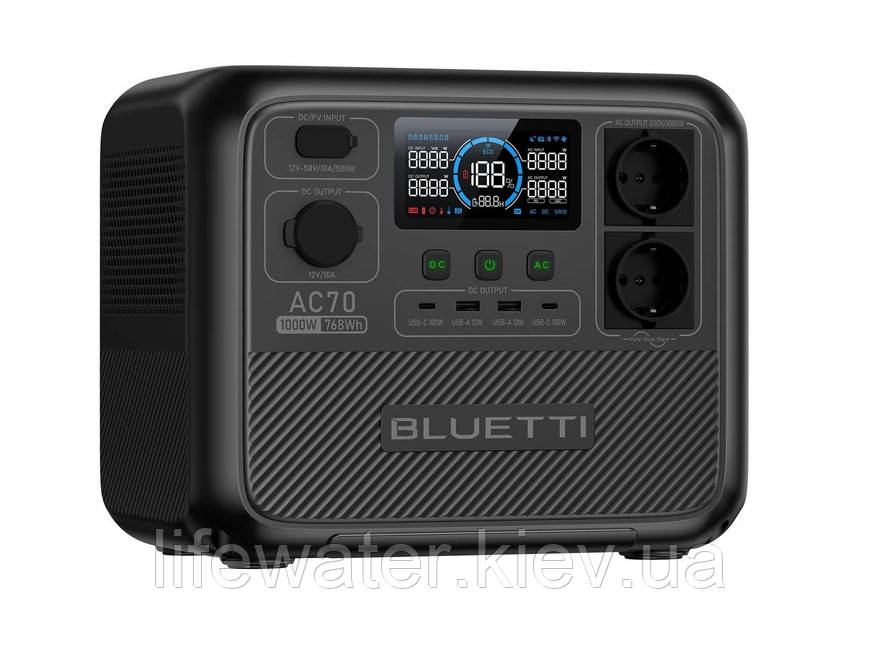 Зарядна станція Bluetti AC70 768Wh 1000W, фото 1