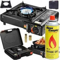 Газова плита туристична 2 в 1 Portable Gas Stove BDZ-155-A 8124 з балоном