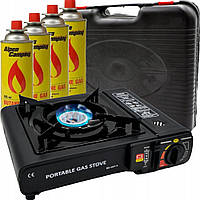Газова плита туристична 2 в 1 Portable Gas Stove BDZ-155-A 8124 + 4 балони