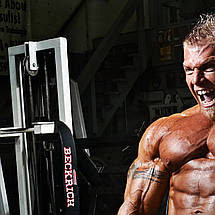 Плакат "Бодібілдер, жим ногами", 43×60см, фото 2