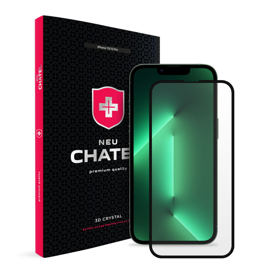 Захисне скло NEU Chatel для iPhone 14 / 13 / 13 Pro з сіточкою на динамік - фото 1 - id-p2343121337