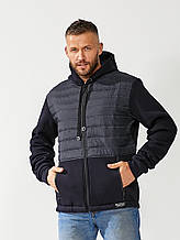 Тепла кофта на блискавці Темно-синій