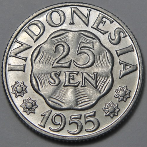 Індонезія - Индонезия 25 сенов, 1955-1957  №1174, фото 1