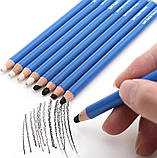 Набір білих та чорних пастельних олівців Worison 8 штук, фото 5