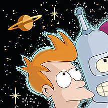 Плакат "Футурама, головні персонажі, Futurama", 60×43см, фото 3
