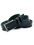 Шкіряний чоловічий ремінь Weatro 3,3 х 105-125 см Чорний wtro-tur-33k-001, фото 3