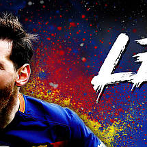 Плакат "Футболіст Ліонель Мессі, ФК Барселона, Lionel Messi, Barcelona", 34×60см, фото 2