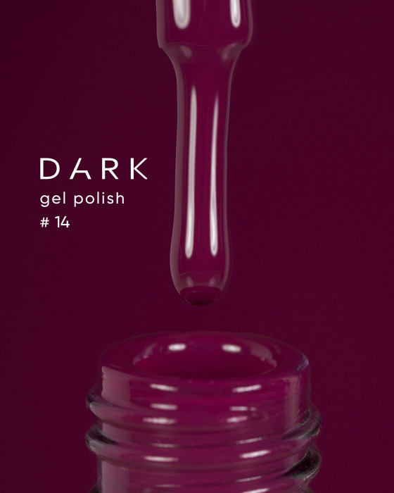 Гель-лак для нігтів Dark gel polish new collection 14 Малиново-червоний, 10 мл