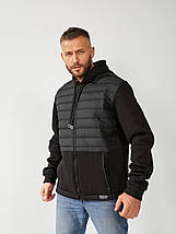 Тепла кофта на блискавці Чорний, фото 3