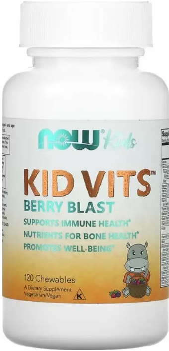Мультивітаміни для дітей Now Foods Kids Vits 120 таб ягоди