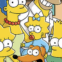 Плакат "Родина Сімпсонів на вулиці, Simpsons", 60×40см, фото 3